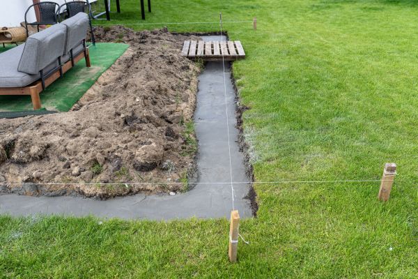 Cement Footer Installation in Spanish Fork